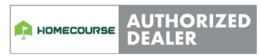 Homecourse Authorized Dealer logo with green and gray design